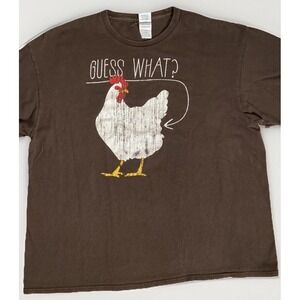 Vintage Delta Pro Weight Chicken Graphic T Shirt Funny Farm Humor USA XL